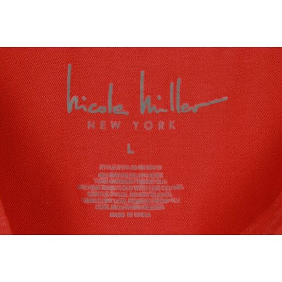 Nicole MIller Dress Large Pullover Jersey Orange Sleeveless New - Picture 4 of 6